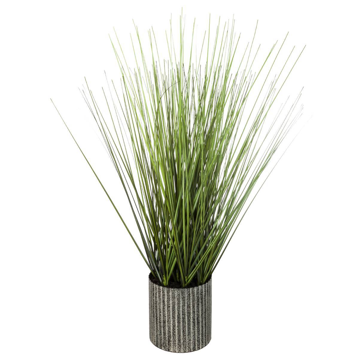 Atmosphera - Herbe artificielle pot en métal H45cm - Atmosphera Créateur d'intérieur - Imagen 1