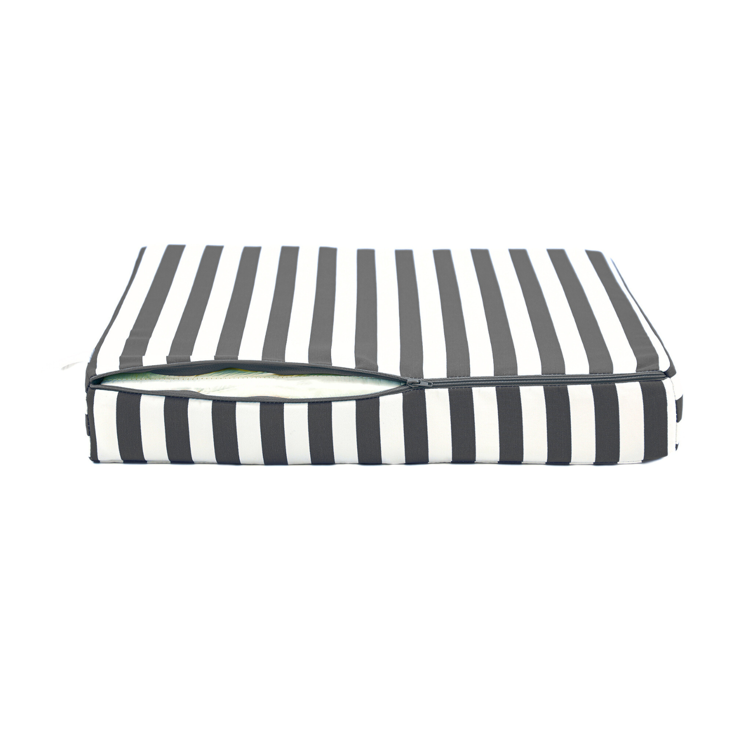 Coussins pour salon de jardin déhoussable 60x60cm Rayure gris foncé - Déco arts - Image 7