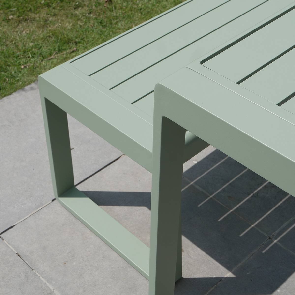 Wilsa Garden - Salon de jardin aluminium RIO 4 places avec table et 2 bancs - Imagen 6