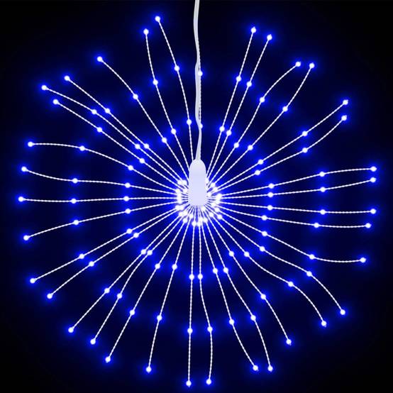 Lot 8 Étoiles Rayonnantes LED 8 Modes à Piles avec Télécommande Bleu – ComfortXL Outdoor Living - Image 4