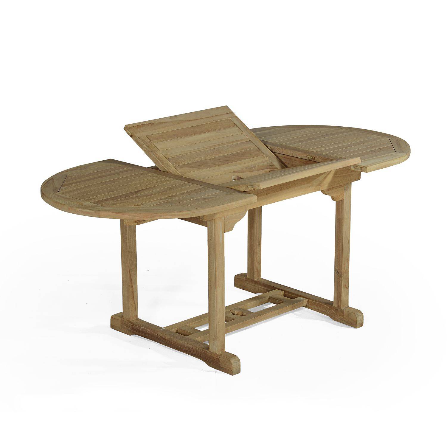 Teck'Attitude - Table extensible ovale teck massif Sirius 120/180 x 90 cm - TECK'Attitude - Imagen 1