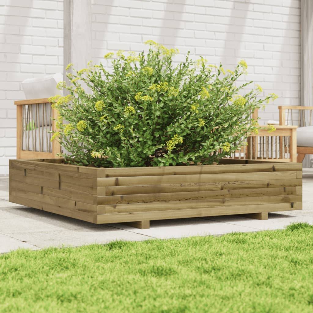 Maison Chic - Jardinière, Bac à fleurs, Pot de fleurs 110x110x26,5 cm bois de pin imprégné - Imagen 3