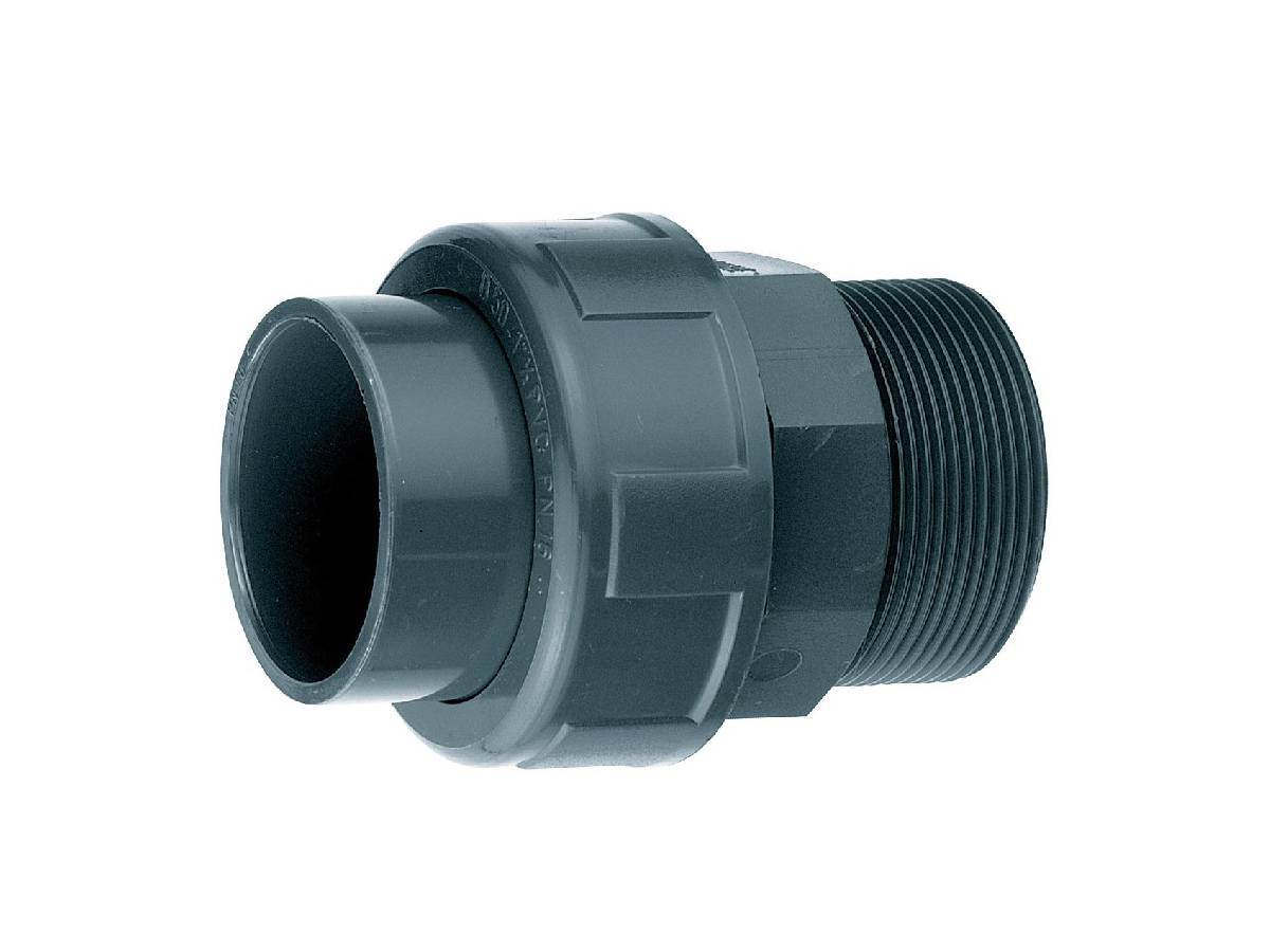 Fitt - Manchon union 3 pièces PVC pression femelle/fileté 50 x 2" - Fitt - Imagen 1
