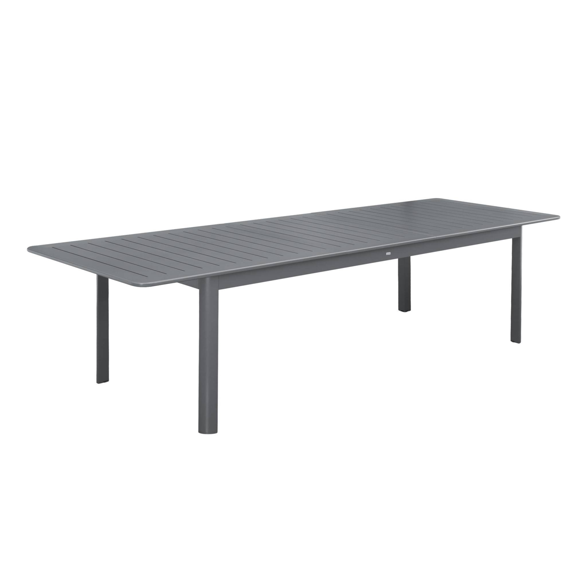 Table de jardin anthracite SEATTLE extensible aluminium. 10 places. 227 / 290 x 100 x 75 cm | sweeek - Image 2
