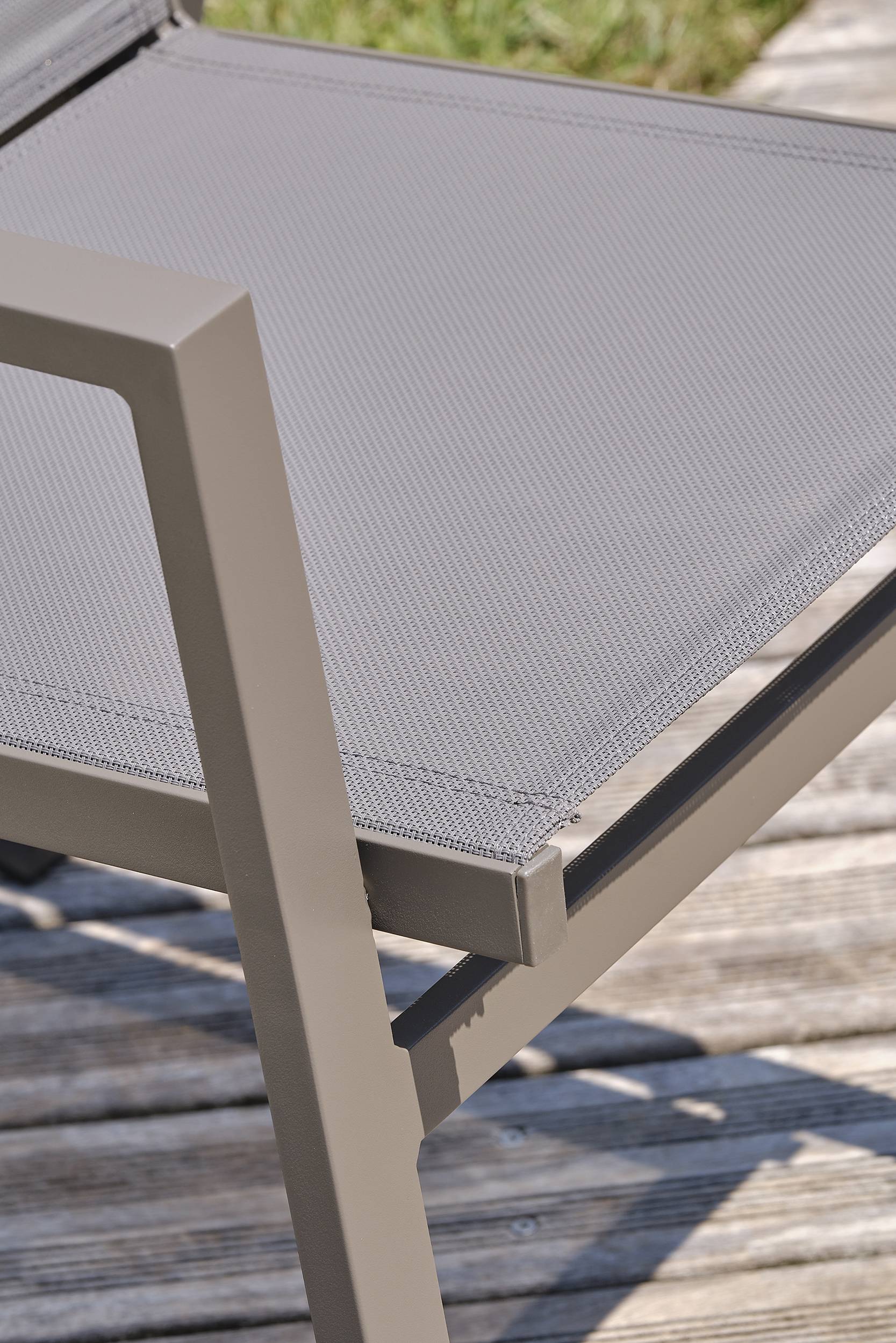 Dcb Garden - Lot de 2 fauteuils de jardin empilables en aluminium - Quartz - FLORIDE - Image 3