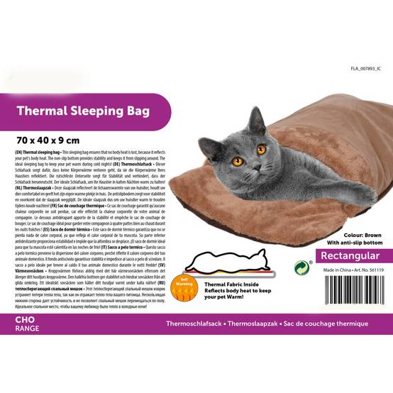 panier de couchage thermique 70 x 40 x 9 cm pour chat - Image 5
