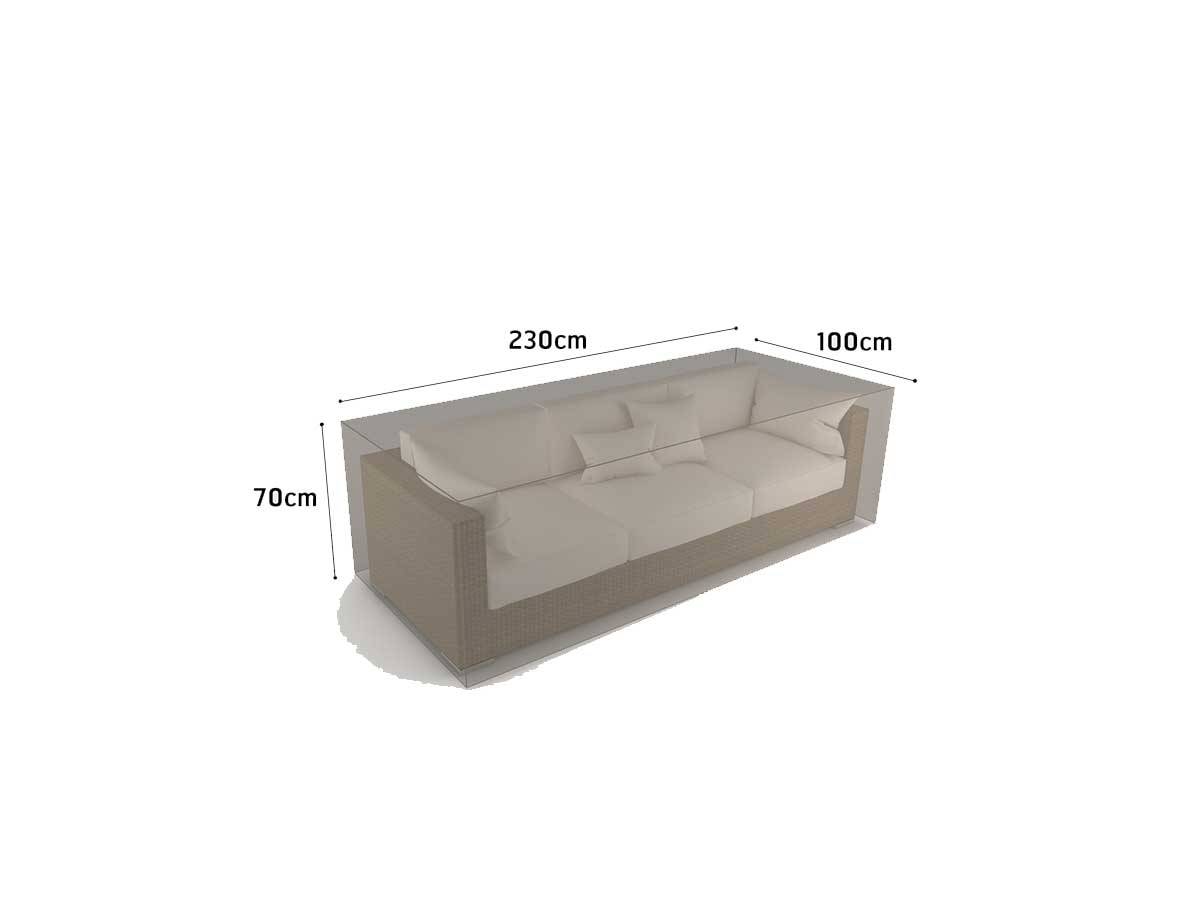 Nortène - Housse de protection en polyester pour canapé 3 places - 230 x 100 x 70 cm - g/m2 Nortene - Imagen 3