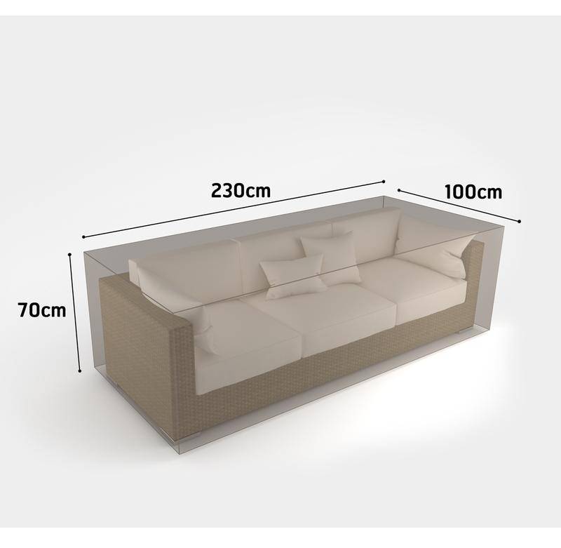Nortène - Housse de protection en polyester pour canapé 3 places - 230 x 100 x 70 cm - g/m2 Nortene - Imagen 2