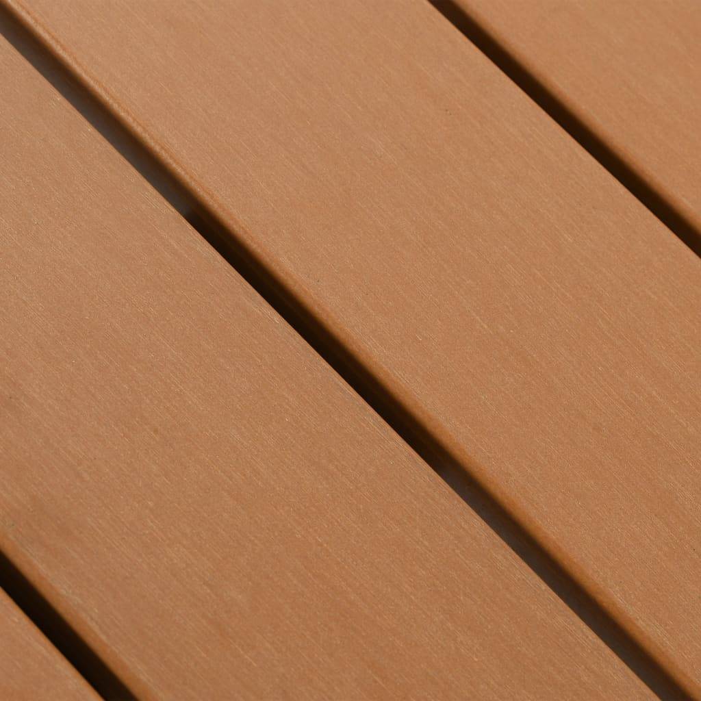 Table de jardin aluminium et WPC argenté et marron 60 x 60 x 70 cm - PANGIVO - Image 6