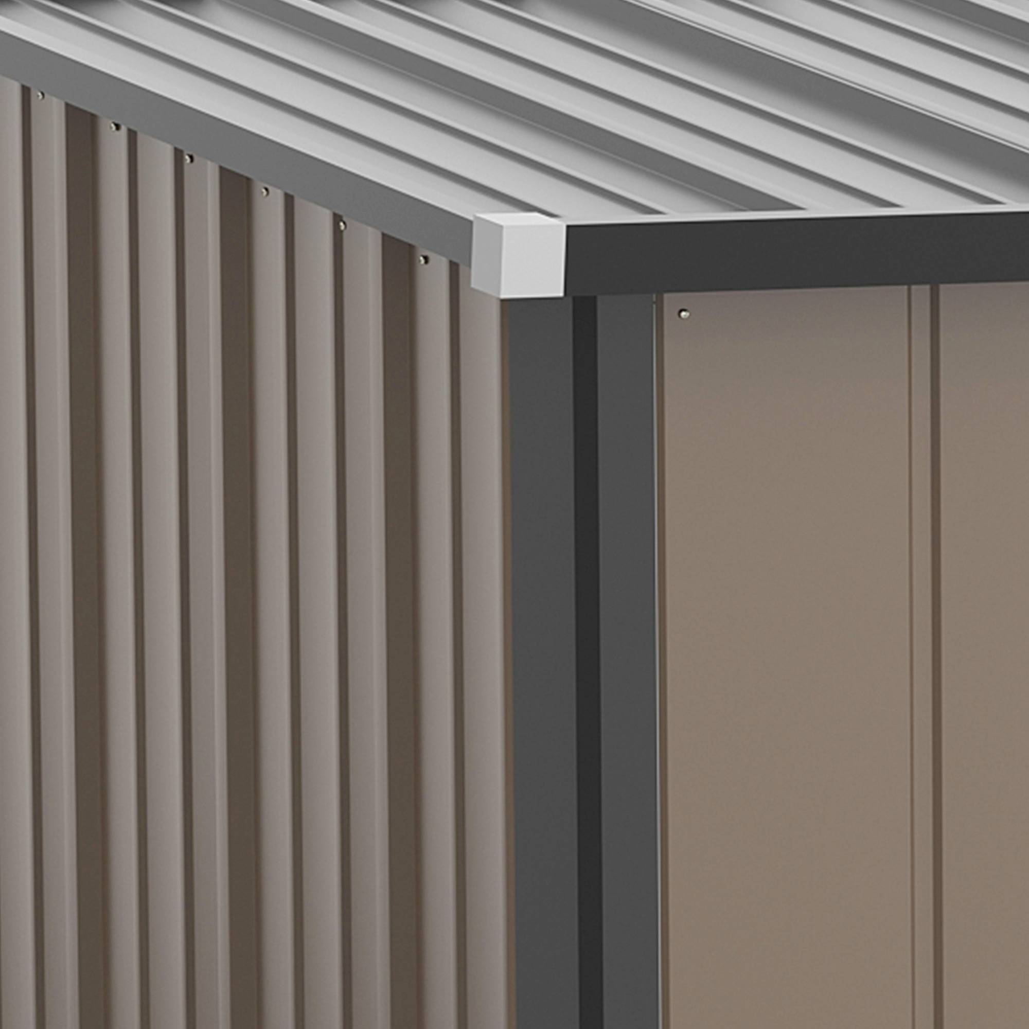 Abri Jardin Métal Acier Galvanisé Rangement Outils 1,34 m² Toit Incliné - ComfortXL Outdoor Living - Image 7
