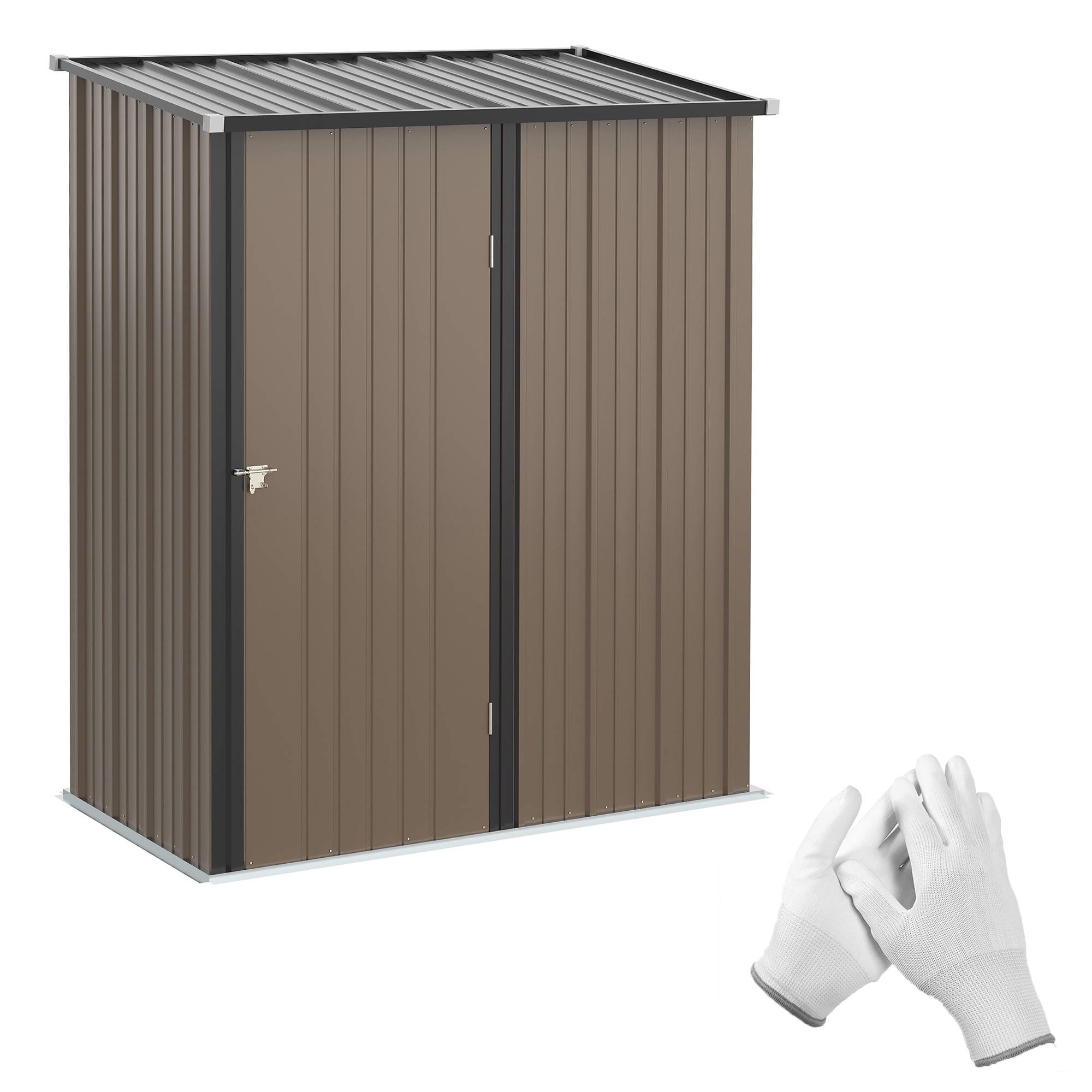 Abri Jardin Métal Acier Galvanisé Rangement Outils 1,34 m² Toit Incliné - ComfortXL Outdoor Living - Image 2