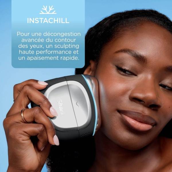 Appareil de soin du visage thermothérapie a domicile - DePuffi FH220EU SHARK - 6 niveaux de 10 a 40 °C - Contour des yeux et v - Image 4