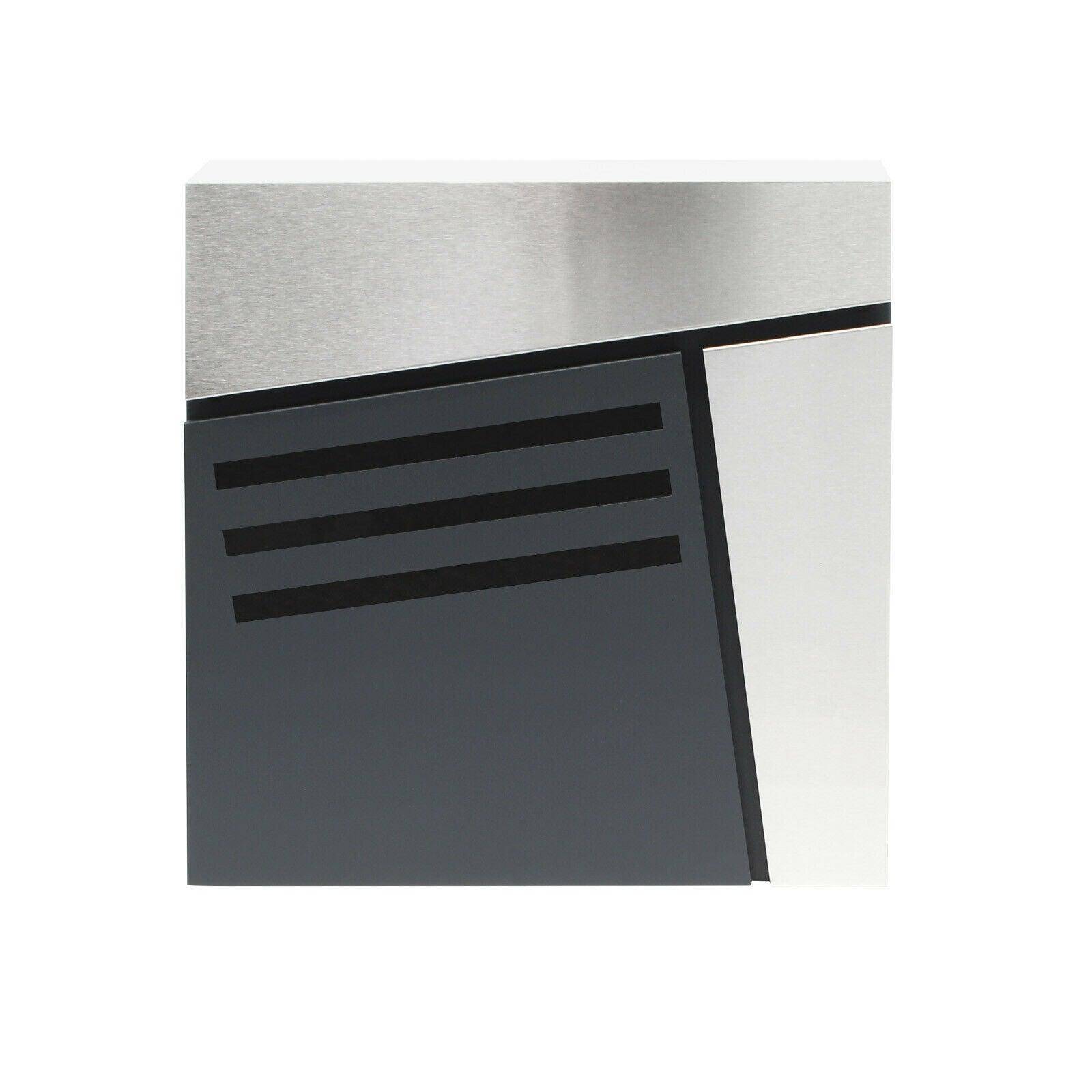 Helloshop26 - Boite aux lettres design murale design anthracite journal acier galvanisé et acier inoxydable anthracite - Imagen 4