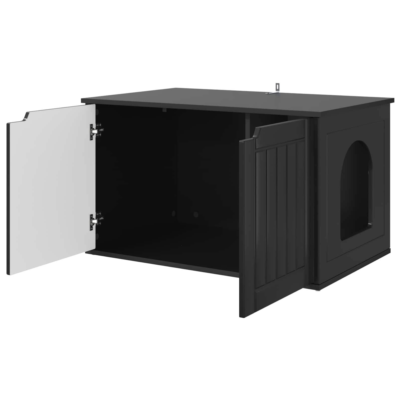 Vidaxl - Maison pour chat Noir 85 x 55 x 50,5 cm Bois d'ingénierie vidaXL 8000717 - Image 6