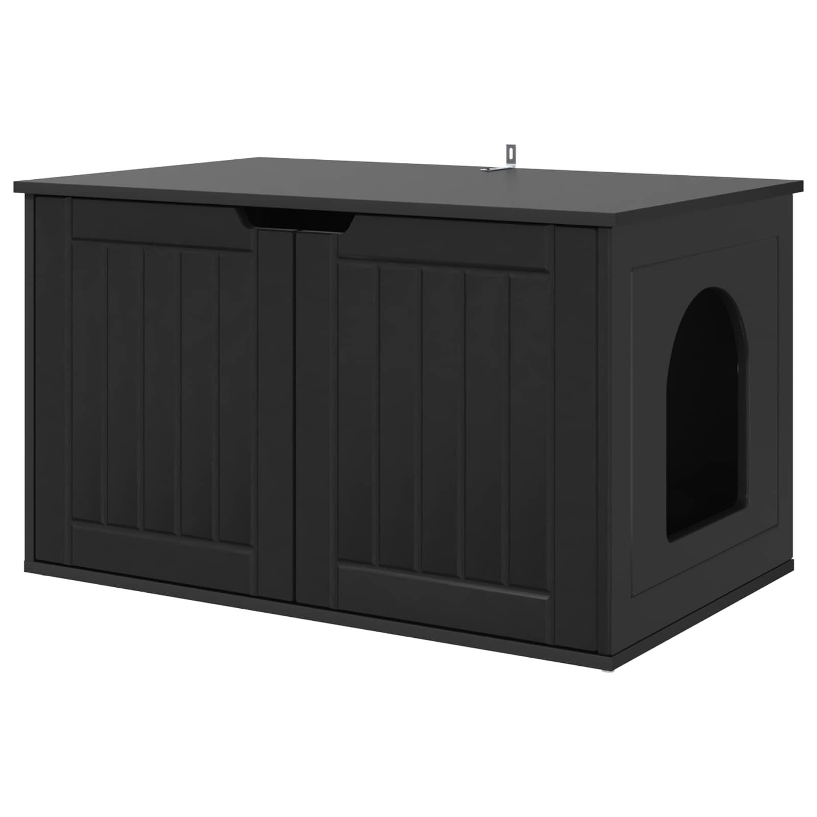 Vidaxl - Maison pour chat Noir 85 x 55 x 50,5 cm Bois d'ingénierie vidaXL 8000717 - Image 2