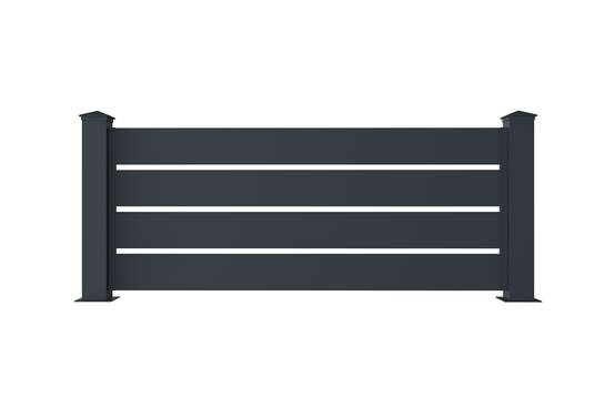 Casanoov Kit clôture aluminium ajourée VOGEL – H.90 cm – L.1,90 m – kit complet - Image 1
