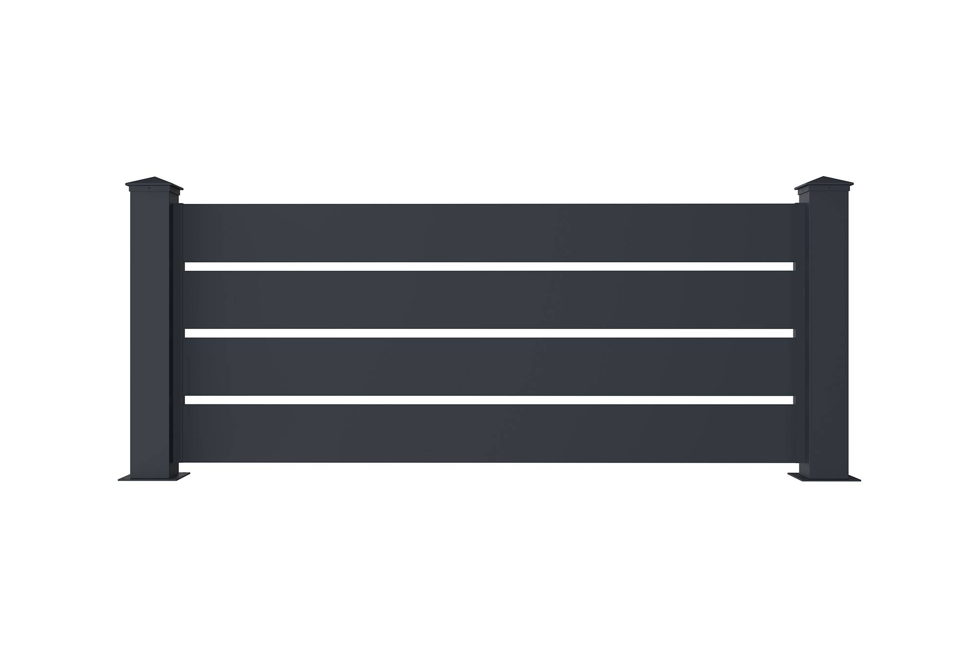 Casanoov Kit clôture aluminium ajourée VOGEL – H.90  cm – L.1,90 m – kit complet - Image 1