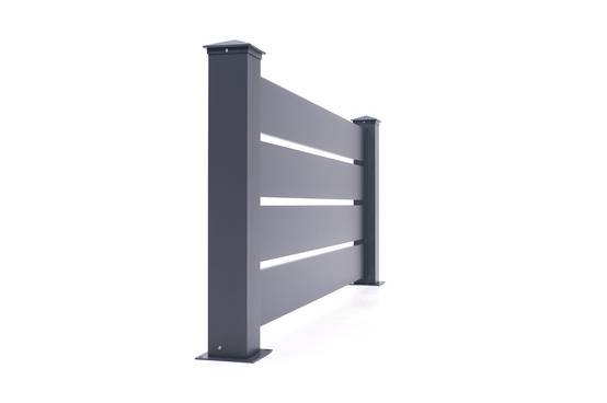 Casanoov Kit clôture aluminium ajourée VOGEL – H.90 cm – L.1,90 m – kit complet - Image 3