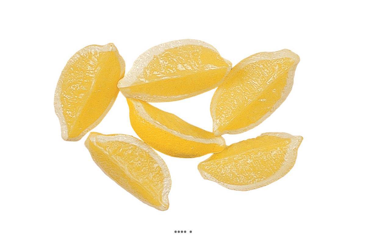 Artificielles - Quartier de Citron jaune artificiel X 6 Plastique soufflé L 90x35 mm - Imagen 1