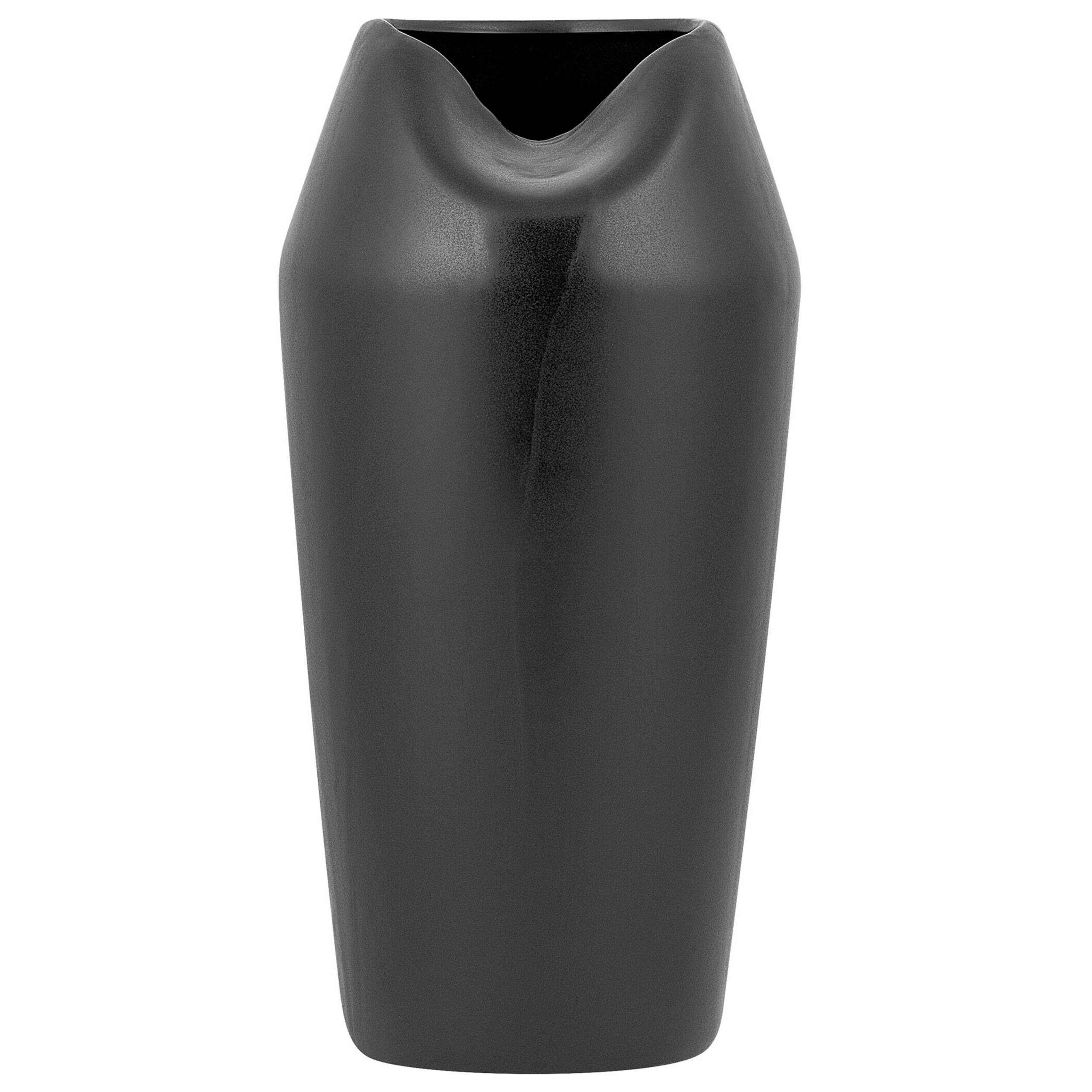 Beliani - Vase décoratif Grès Noir APAMEA - 17x17x33- Beliani - Image 2