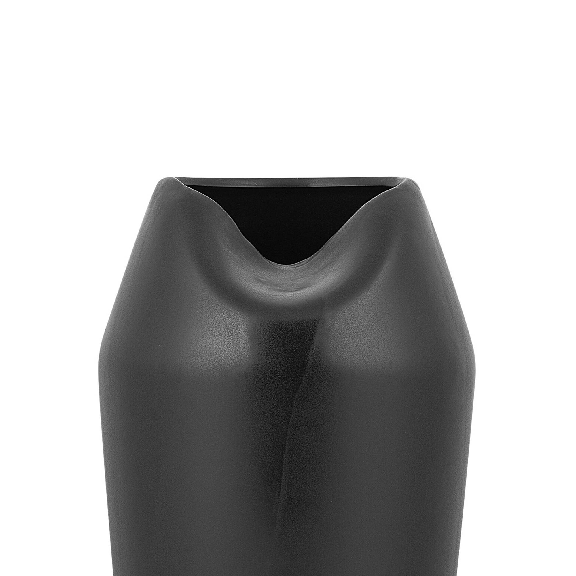Beliani - Vase décoratif Grès Noir APAMEA - 17x17x33- Beliani - Image 4