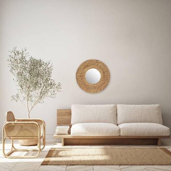 Atmosphera - Miroir "Lorena" jacinthe D75cm - Atmosphera Créateur d'intérieur - Image 1