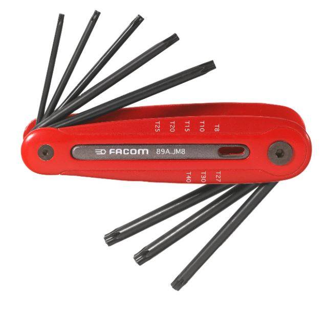 Jeu de 8 clés mâles Torx® sur monture - FACOM - 89A.JM8 - Image 1