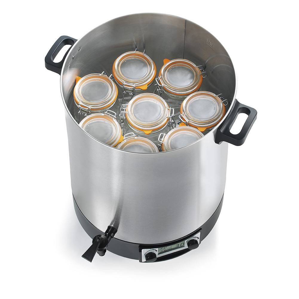 Robby - Stérilisateur de bocaux électrique cuve inox avec ecran lcd, robinet et minuteur 45l 2500w STERI PRO INOX 45L LCD Robby - Imagen 2