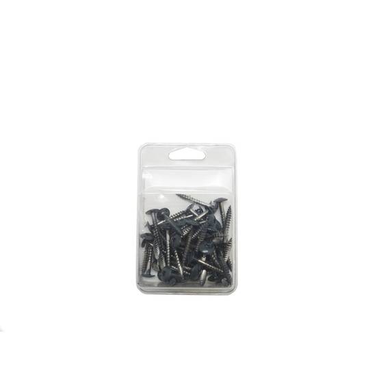 Kit de 50 vis 4,8 x 38 mm tork laquées pour bardage HPL - Coloris - Gris anthracite, Longueur de la vis - 38 mm - Image 2