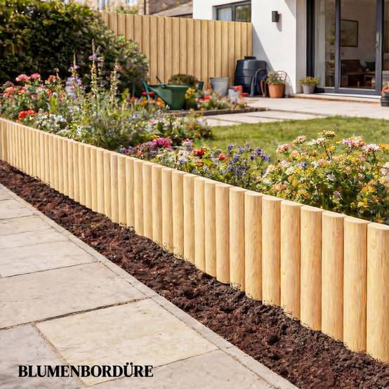 Clôture bordure de jardin en bois pour parterres séparation décorative 176x30cm - ComfortXL Outdoor Living - Image 6