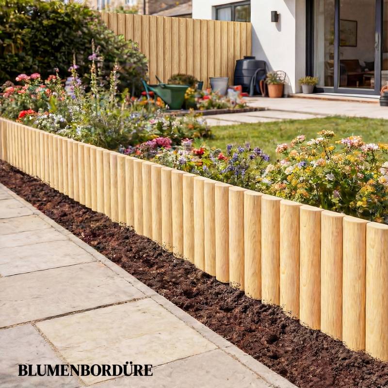 Clôture bordure de jardin en bois pour parterres séparation décorative 176x30cm - ComfortXL Outdoor Living - Image 6