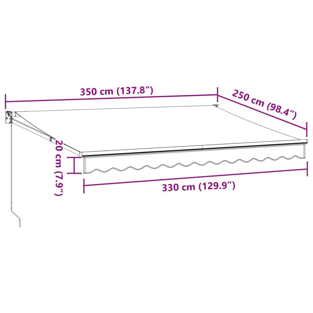 Prolenta Premium - Store banne Piak Gris 350 X 250 cm - P95042G - Image 9