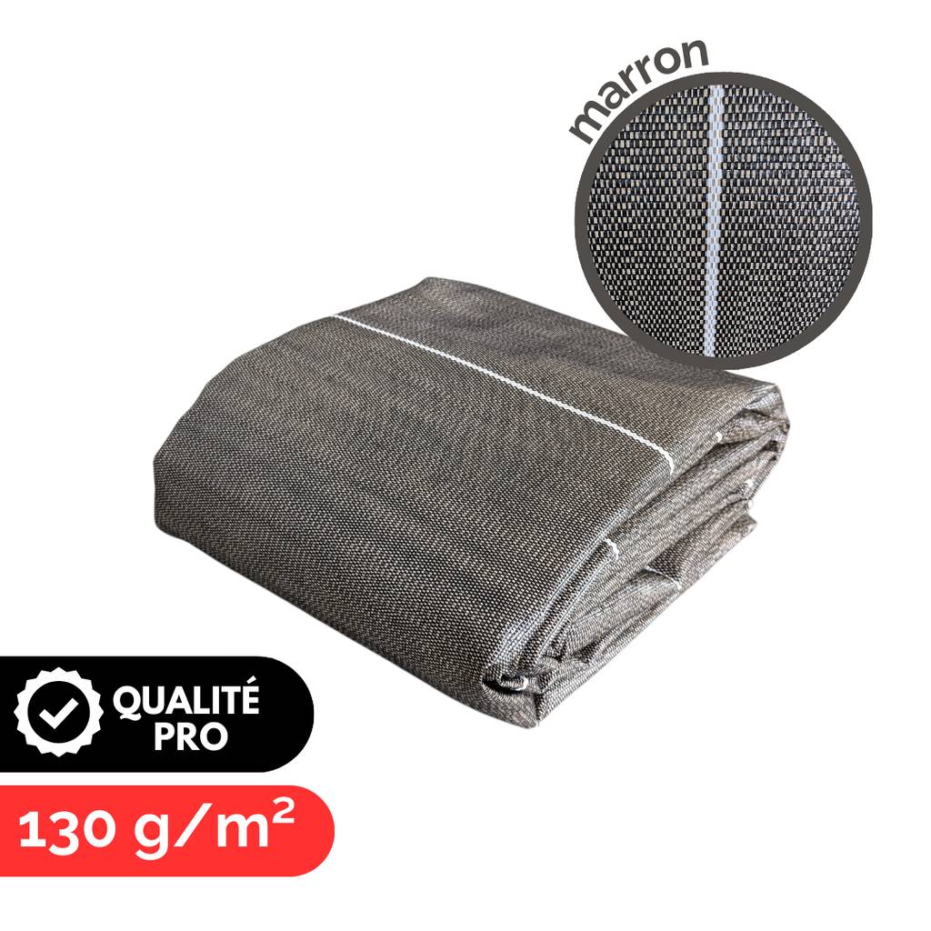 Toile de paillage tissée 130g m2 Vente au mètre Largeur 2,07m Anti-Mauvaises Herbe Coloris Marron Bache - Image 5