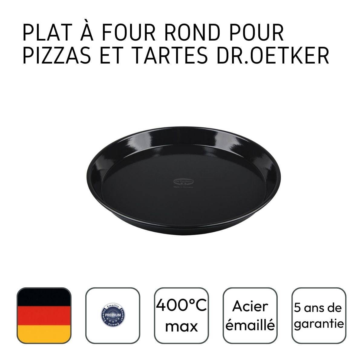 Lot de 2 plats à four pour tartes et pizzas 32 cm Dr.Oetker Tradition - Image 4