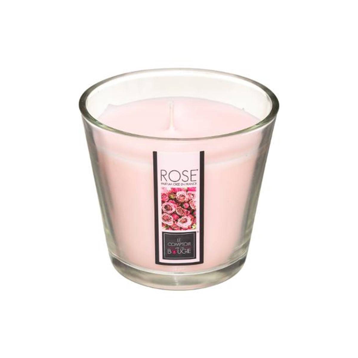 Bougie Parfumée en Verre "Nina" 190g Rose