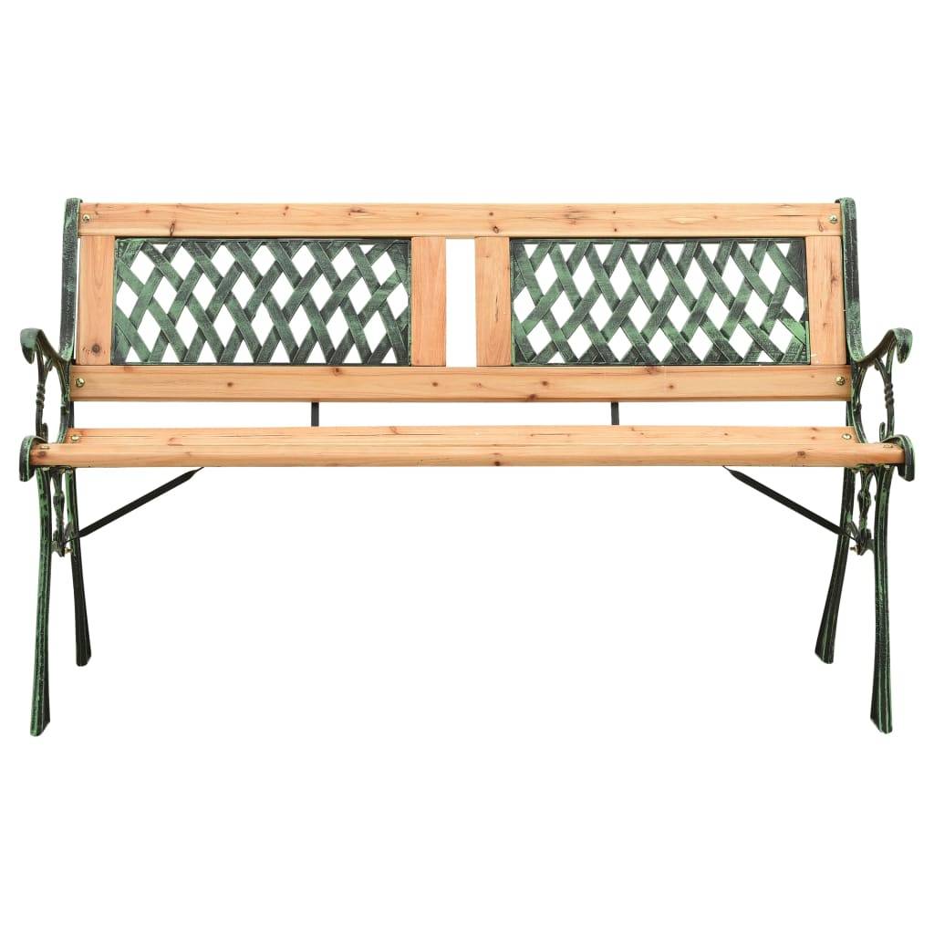 Maison Chic - Banc de jardin - Banc d'extérieur - Banquette 122 cm fonte et bois de sapin massif-JU13912 - Image 1