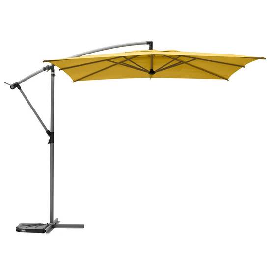 Hesperide - Parasol déporté carré "Manoa" jaune moutarde D2,5x2,5m en acier Hespéride - Image 2