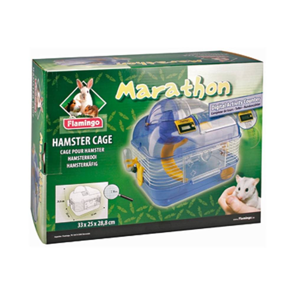 Cage pour hamster Marathon, 33 x 25 x 29 cm, avec compte tours, pour rongeur. - Imagen 2