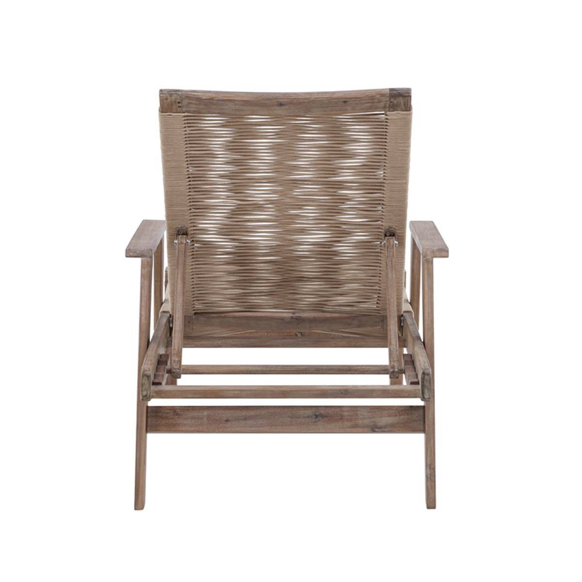 Paris Prix - Chaise Longue en Bois "Little John" 115cm Marron - Image 3