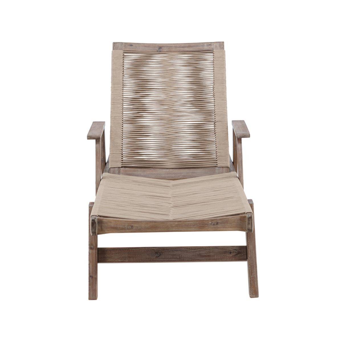 Paris Prix - Chaise Longue en Bois "Little John" 115cm Marron - Image 2