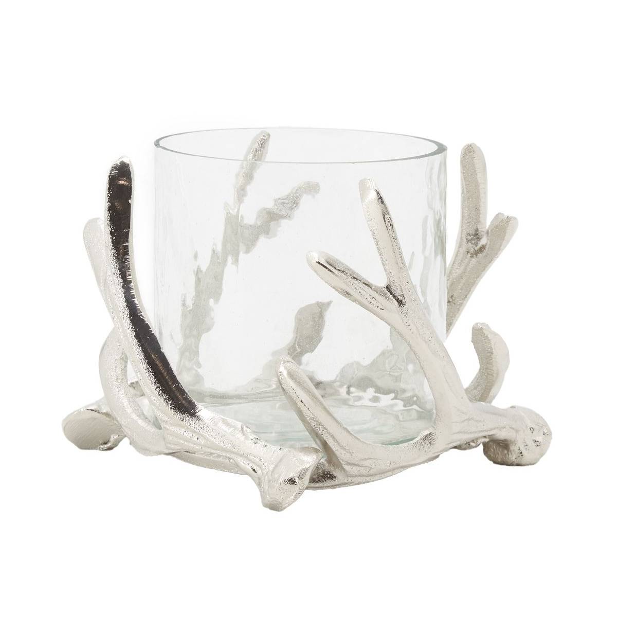 Aubry Gaspard - Photophore bois de cerf en aluminium Diamètre 16cm - Imagen 1