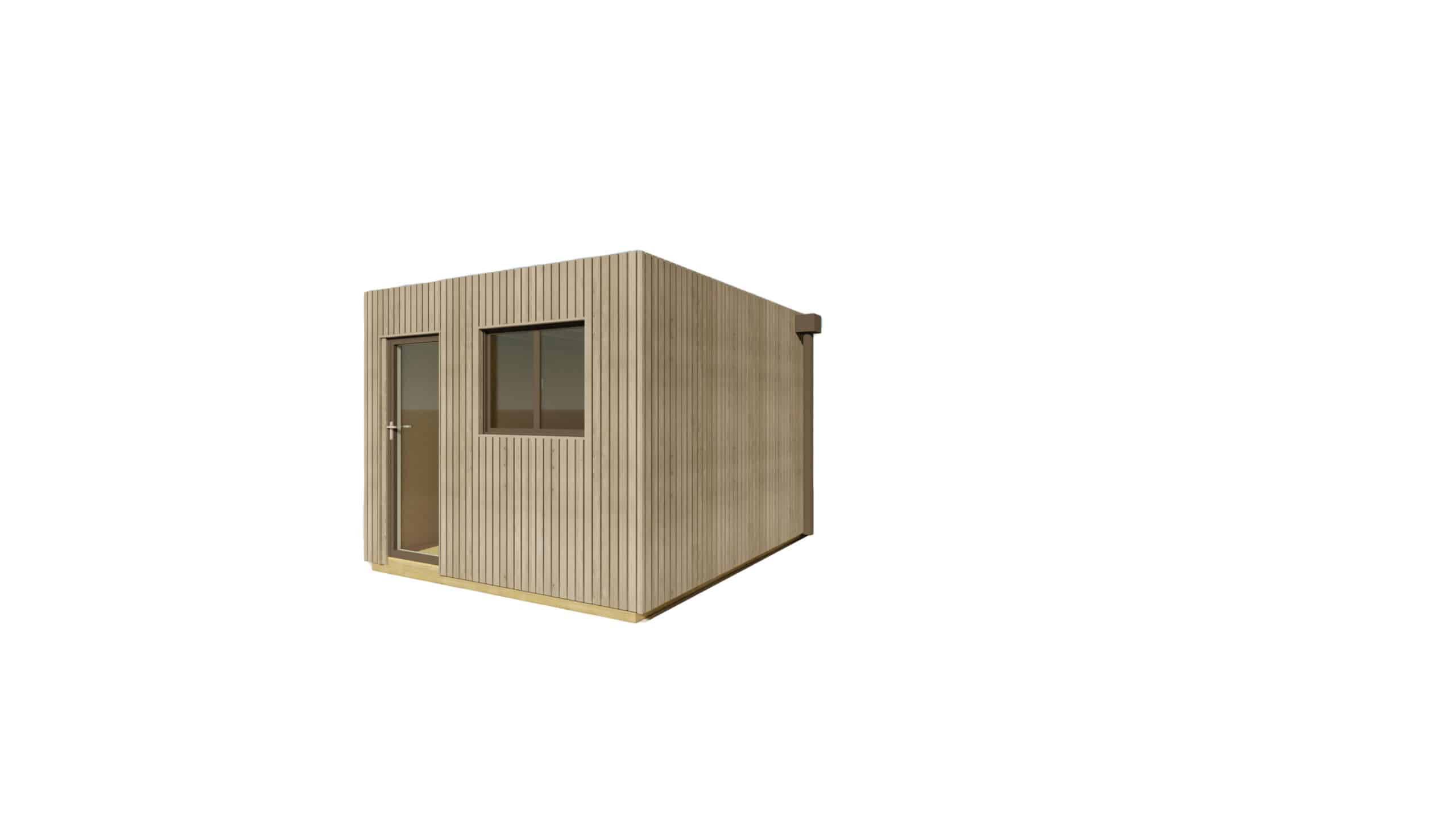 Sans Marque - STUDIO DE JARDIN / 11,8 m2 - 3,35 x 3,52m / Plancher isolé / Bardage Gris / Intérieur OSB / Livraison Gratuite / Studio Français - Imagen 2