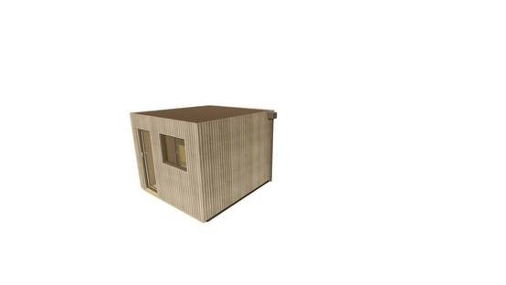 Sans Marque - STUDIO DE JARDIN / 11,8 m2 - 3,35 x 3,52m / Plancher isolé / Bardage Gris / Intérieur OSB / Livraison Gratuite / Studio Français - Image 7