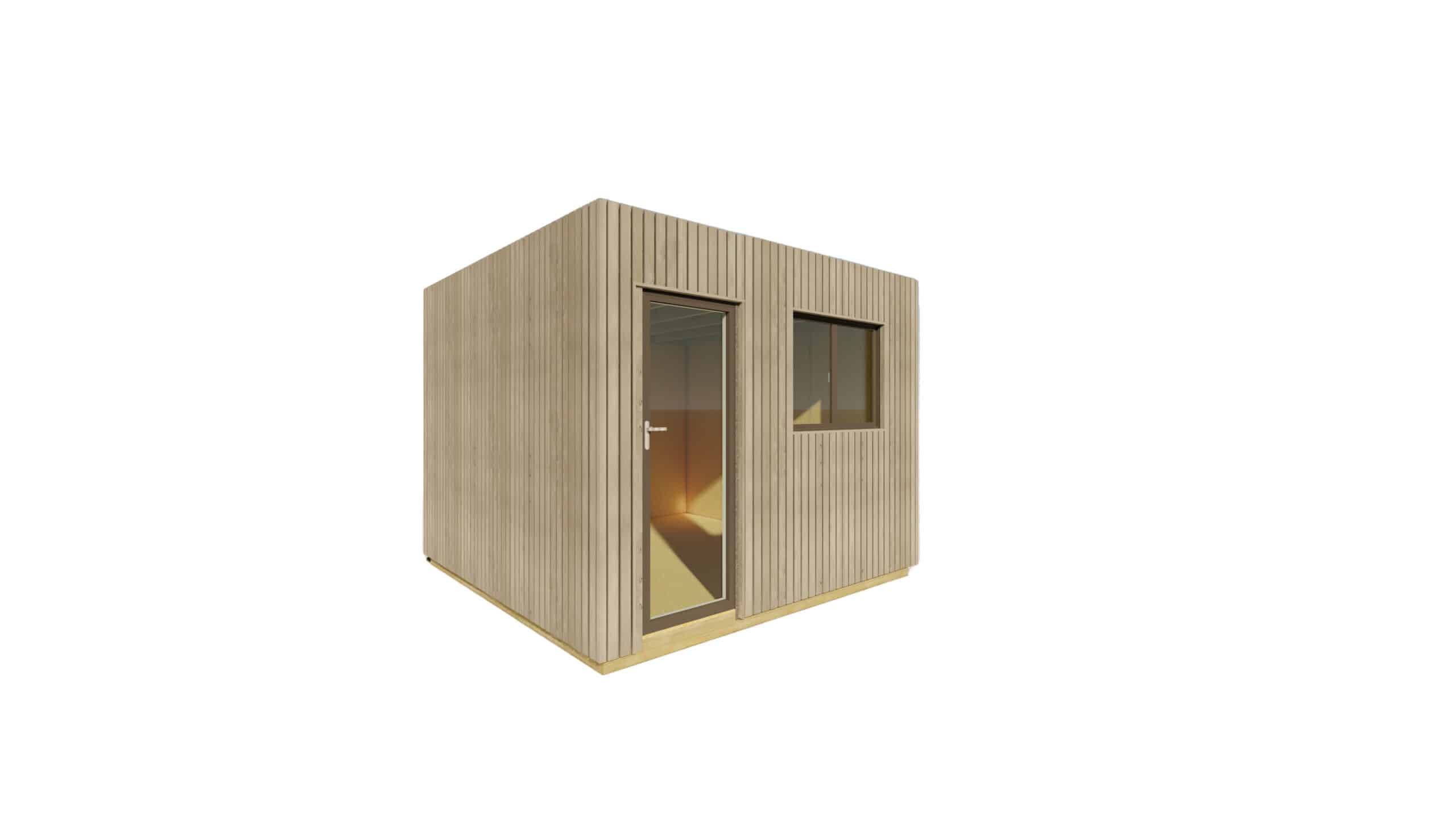 Sans Marque - STUDIO DE JARDIN / 11,8 m2 - 3,35 x 3,52m / Plancher isolé / Bardage Gris / Intérieur OSB / Livraison Gratuite / Studio Français - Image 6