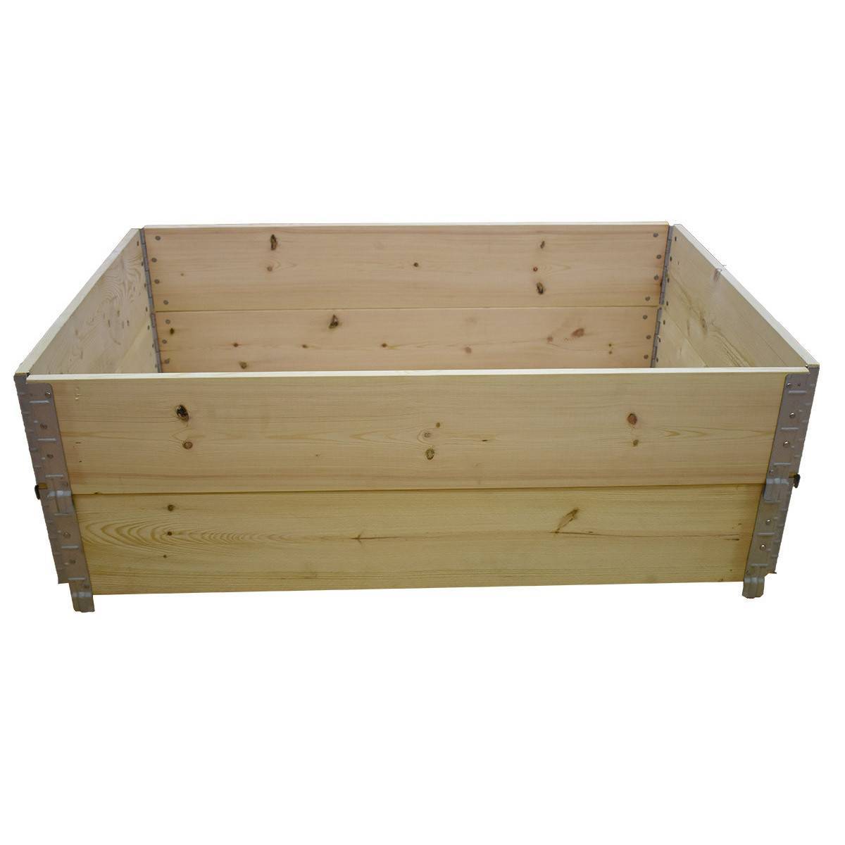 Carré potager en bois naturel 1200 x 800mm   hauteur 390 mm - Image 2