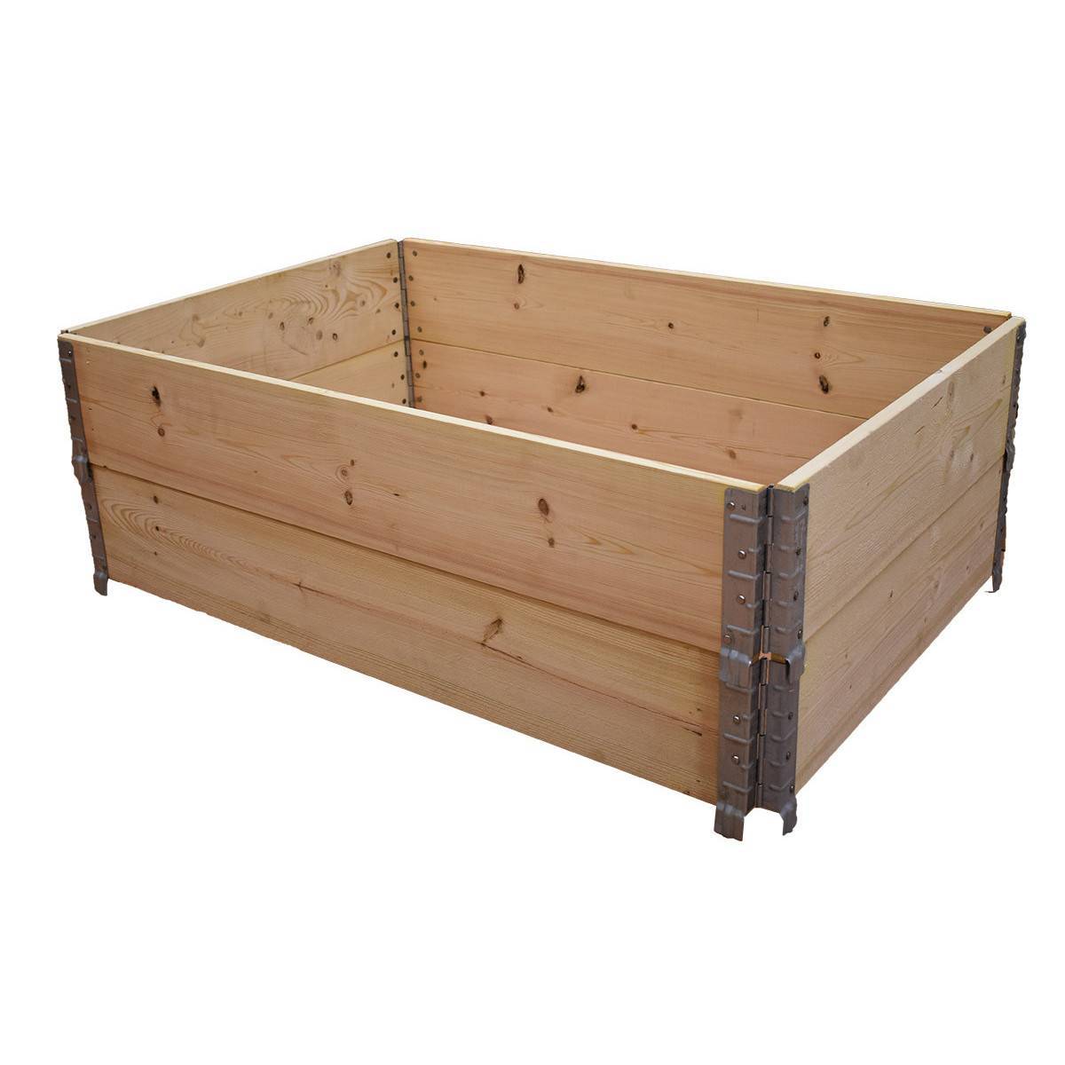 Carré potager en bois naturel 1200 x 800mm   hauteur 390 mm - Image 1