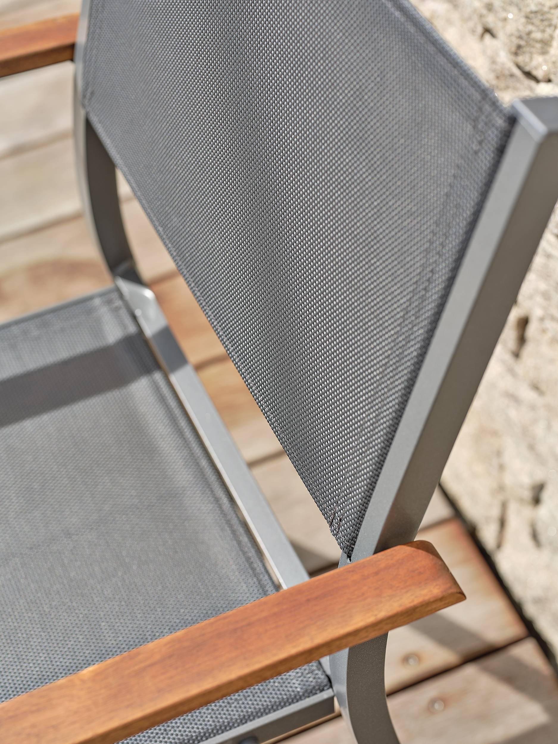 Ensemble repas de jardin ORSINO 8 places - GRIS ANTHRACITE - REMARQUABLE - Image 8