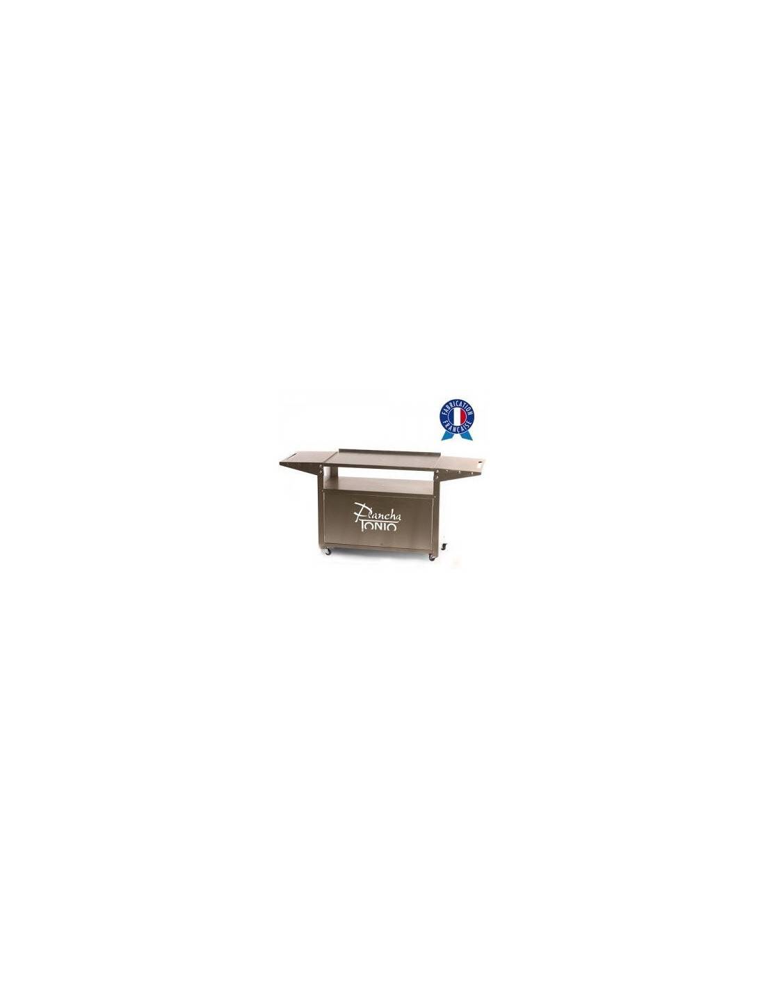 Chariot pour plancha 2 ou 3 feux - Tout INOX - CHI005 - Image 2