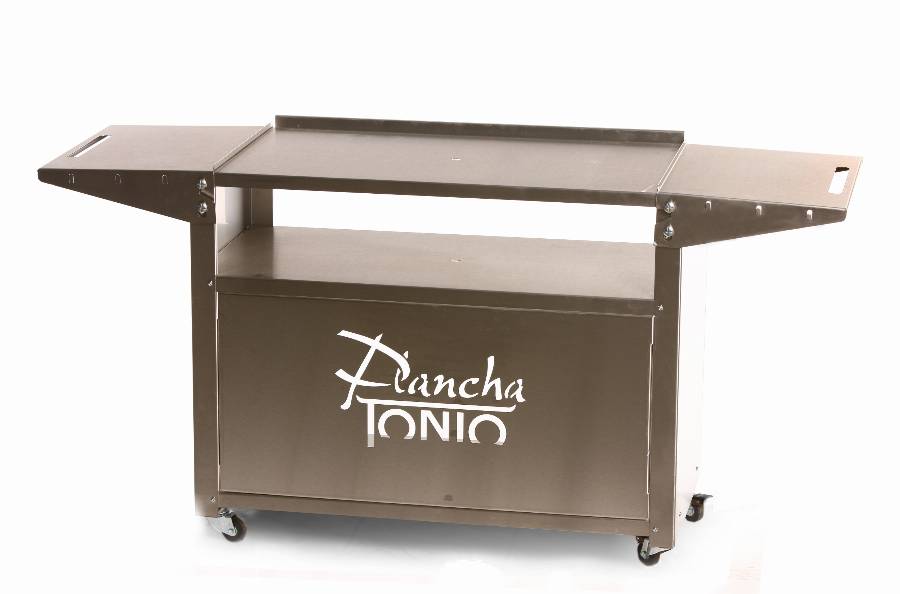 Chariot pour plancha 2 ou 3 feux - Tout INOX - CHI005 - Image 1