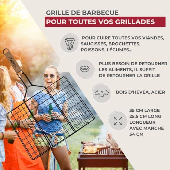 Grille de barbecue 35 x 25,5 x 54 cm Fackelmann BBQ Edition - Image 3